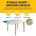 thumbnail image 4 of Blue Beach Coastal Table Cloths for 5 Foot Rectangle Tables, Summer Ocean Nautical Seaside Patio Waterproof Elastic Fitted Tablecloths, Washable Rectangular Table Cover for Camping, 4 of 8