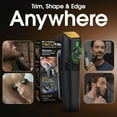 thumbnail image 6 of Vacutrim Vacuum Cordless Mens Beard Trimmer, Rechargeable Electric Shaver with 20 Trim Setting Calibration Dial and Built-in Vacuum for Mustache, Sideburns. Facial Hair, Black, 7.5", As Seen On TV, 6 of 9