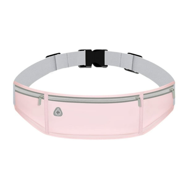 Riñonera shamjiam para correr impermeable hombres y mujeres soporte para teléfono Rosa