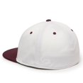 thumbnail image 6 of OC Sports TGS1930X Proflex Bamboo Charcoal Flat Visor Cap - Wh Maroon, 6 of 8
