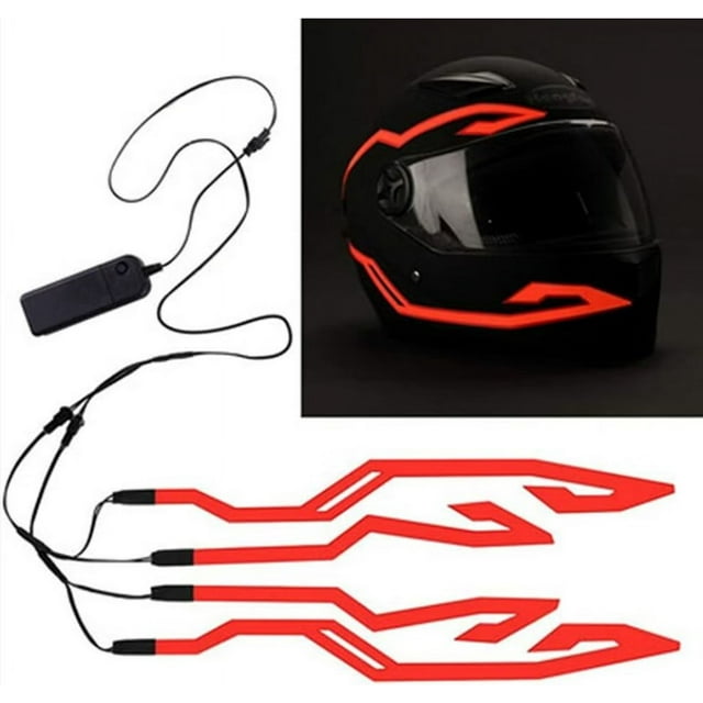 Luz de advertencia roja para casco de motocicleta, barra de luz para casco de motocicleta, impermeable, luces nocturnas LED, accesorios para motocicletas o bicicletas