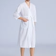 thumbnail image 5 of IYTR Mens Winter Warm Nightgown Couple Bathrobe Men And Women And Winter Bathrobes White L, 5 of 6