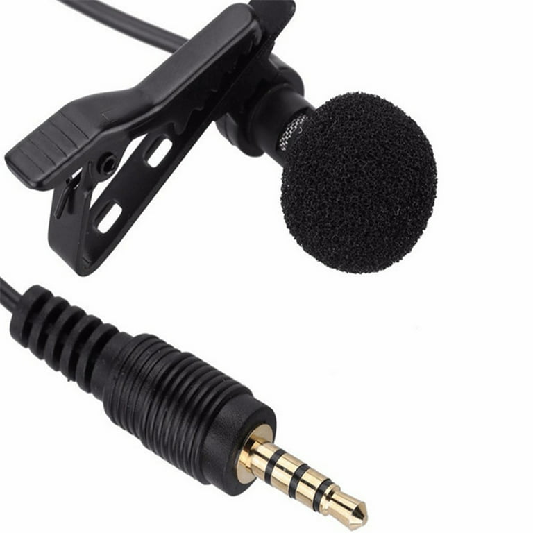 Microphone GENERIQUE Microphone Lavalier sans fil 3.5 mm Bluetooth noir