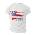 thumbnail image 5 of Mens American Flag Shirt 4th of July T-Shirt USA Flag 1776 Patriotic Tee Memorial Day Tops White,M, 5 of 6