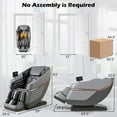 thumbnail image 3 of Costway Full Body Zero Gravity Massage Chair with Airbags Waist Heater Foot Rollers Gray, 3 of 11