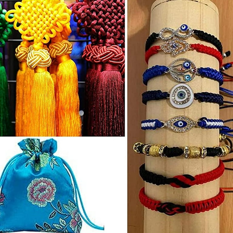 Waxed String  Waxed Polyester Cord Wax Cotton Cord Waxed Thread for  Bracelets Necklace Jewelry Making Friendship Bracelet, 