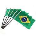 thumbnail image 3 of 5 banderas decorativas y duraderas para ondear a mano, banderas nacionales de Brasil, 3 of 7
