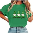 thumbnail image 2 of Craaazy Women's Fashion Casual St. Patrick's Day Print Shirts Round Neck Short Sleeve T-Shirts Gifts, 2 of 5