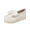 White, variant on Women's Bow Decor Platform Loafers Slip On Lug Sole Comfort Casual Dress Flat Shoes