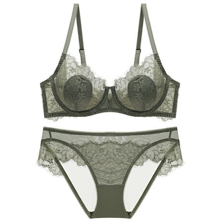 IFNND Women s Push Up Bra Thin Sponge Transparent Bra With Large Chest And Small Lace Women s SexyGather And Lift For Breathability Lingerie Bra Set Plus Size Full Coverage T-Shirt Bras