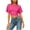 Hot Pink, variant on Crop T-shirts for Women Casual Summer Trendy Short Sleeve Tops Going Out Cropped Tees Crewneck Plain Tshirts (XL, Light Blue)