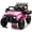 Pink, variant on Yeshouse 12V Ride On Truck Car, Battery Powered Car w/Remote Control, Spring Suspension, LED Lights, Bluetooth, 3 Speeds, Electric Car for Kids