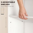 thumbnail image 4 of HOMCOM 5-Tier Bookcase Display Unit Storage Cabinet Adjustable Shelf, White, 4 of 10