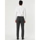 thumbnail image 5 of Pantalones de negocios para hombre Pantalones de vestir a cuadros con frente plano y corte ajustado estampado a cuadros Blanco negro M, 5 of 6