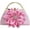 Pink, variant on Women Clutches Retro Flower Evening Handbag Sparkle Rhinestone Top Handle Handbag Gatsby Satchel Purse