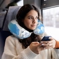 thumbnail image 6 of Gaeub Cute Cloud Bichon Frise Print Memory Foam Travel Pillow,U-Shaped Neck Pillow,Head Neck Support Airplane Pillow,Flight Pillow for Traveling,Car,Home,Office,Washable Cover, 6 of 8