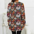 thumbnail image 6 of Dolkfu Long Sleeve Womens Fall Winter Tops Crew Neck Santa Claus Multicolor Flannel Pullover Tops Graphic Prints Retro Vintage Tops Multicolor,L, 6 of 6