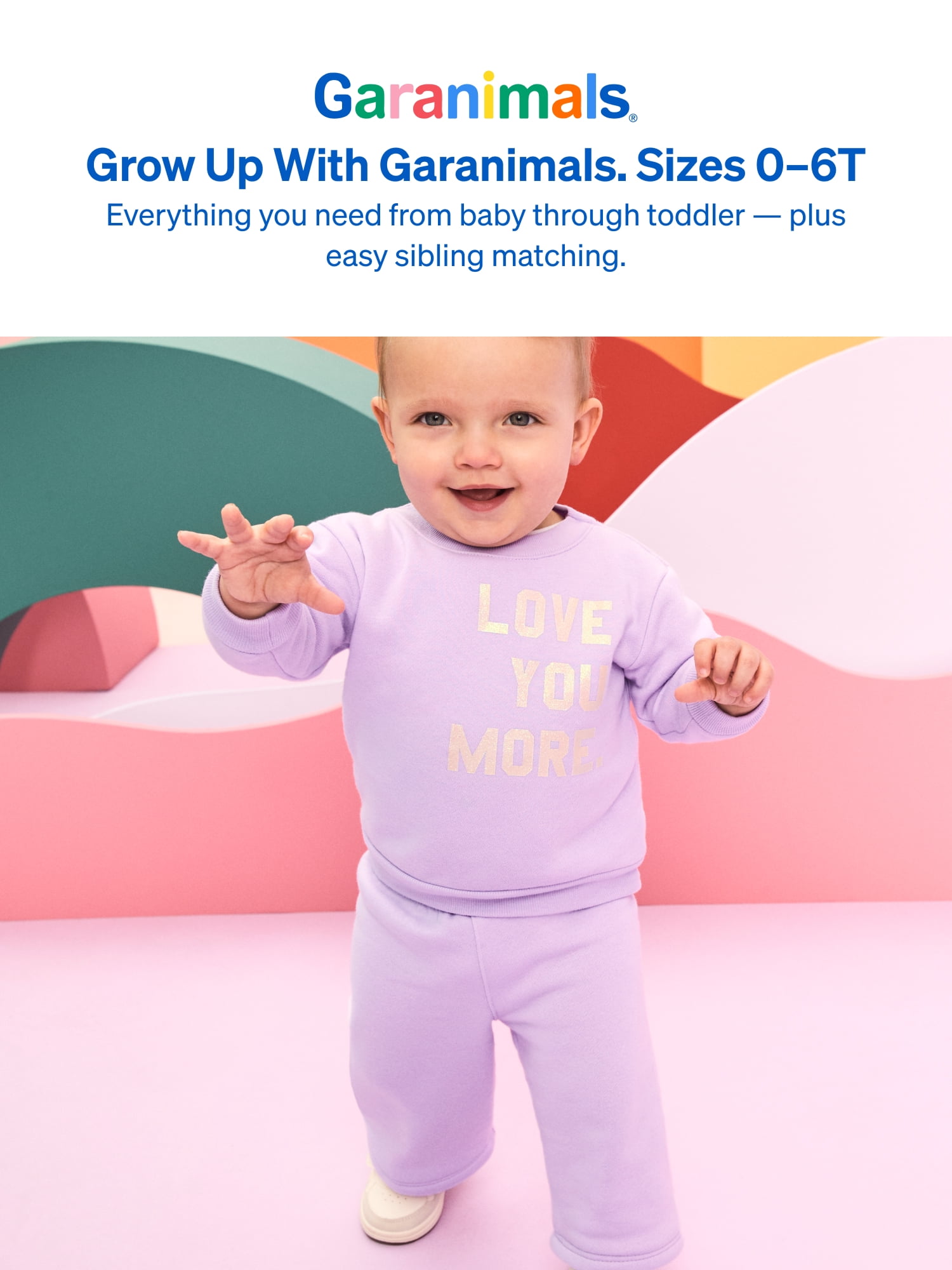 Garanimals Baby & Toddler Girls Fleece Sweatpants, Wide Leg, Sizes 0-6T