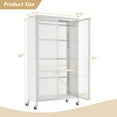 thumbnail image 3 of Costway Armoire de Rangement Armoire Mobile Garde-Robe avec Tringle et Tablette Ajustable, 3 of 10