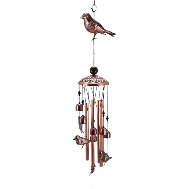 Campanillas De Viento De Colibrí De Cobre De Jardín Retro Decoración Al Aire Libre Para Patio De Césped De Pasarela Speravity HA014747-00