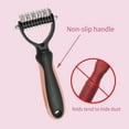thumbnail image 3 of Unique Bargains Pets Grooming Supplies Professional Undercoat Rake Shedding Control for Dogs Cats 6.69"x2.76" Deep Pink, 3 of 6