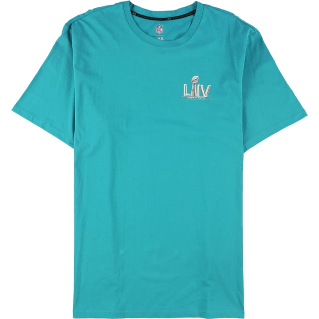 Camiseta gráfica G-III Sports SuperBowl LIV para hombre, verde azulado L