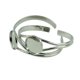 thumbnail image 4 of 2x2pcs 20mm Configuración de Brazalete Brazalete Cabujón Bandeja de Sunnimix brazaletes en blanco con almohadillas, 4 of 8