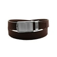 thumbnail image 1 of Men's Genuine Leather Ratchet Dress Belt with Automatic Buckle - DS7869 - Brown, M, 1 of 1