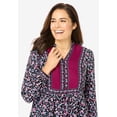 thumbnail image 4 of Woman Within Plus Size Button-Front Mixed Print Tunic, 4 of 6