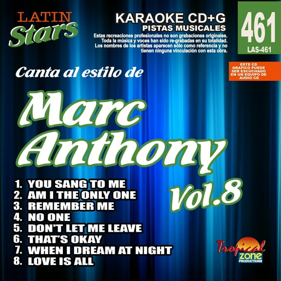Karaoke Latin Stars 461 Marc Anthony Vol. 8