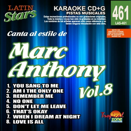 Karaoke Latin Stars 461 Marc Anthony Vol. 8