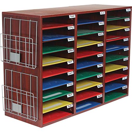 Really Good Stuff Mail Center with Wire Paper Holders- 1 Classroom Mail Center with 27 Slots - Keep Your Classroom or Office Organized, Durable, Easy Assembly