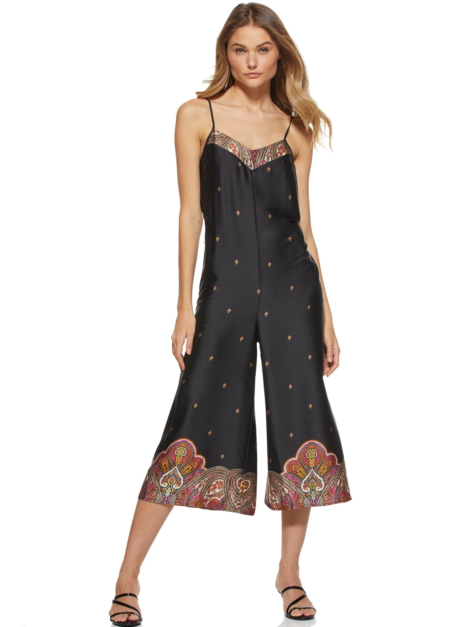 Scoop Women's Printed V-Neck Jumpsuit Scoop Women's Printed V-Neck Jumpsuit