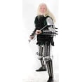 thumbnail image 3 of Mythrojan Leg Armor Medieval Upper Leg Guard Plate Armour Replica for Reenactment Renaissance SCA Cosplay - Pair, 3 of 6
