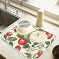 thumbnail image 2 of Yayeee Drying Mat for Kitchen Counter Dishes Microfiber Coffee Decorative Pad, Apple Leaves Pattern, 2 of 9