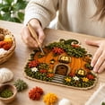 thumbnail image 5 of Whimsical Village 3D Fabric Poke Art Kit, Pumpkin Patch Cottage, Creative Craft Set, Flowers Activity Summer Gift Home Decor Craft for Adult Beginner Handmade Hobby Gift E, 5 of 7