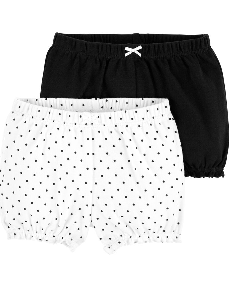 12 Months Blue Carters Baby Girls Polka Dot Twill Shorts 