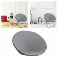 thumbnail image 4 of Round Saucer Chair Slipcover, Stretchable Polyester Fiber Washable Removable Cover, for Home Room Adults - Grey, 4 of 7