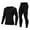 Black, variant on WIZUTIZ Thermal Underwear for Men Long Johns Quick Drying Top and Bottom Set Warm Base Layer Mens Cold Weather Skiing