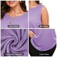 thumbnail image 3 of SWQZVT Womens Tops Summer Plus Size Tank Tops Casual Waffle Crewneck Sleeveless T Shirts Oversize Loose Tunic Tops, 3 of 8