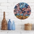 thumbnail image 3 of Usa Flags Wall Clock 10 inch Non-Ticking Easy to Read Decorative Clocks for Home Bedroom Living Room, 3 of 8