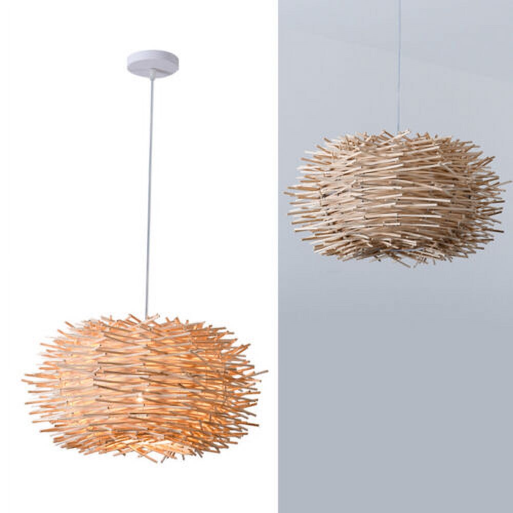 Golden Weaving Pendant Lamp Bird Nest Chandelier Art Decor Pendant Light 40CM