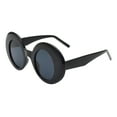thumbnail image 2 of Women's Sunglasses Vintage Retro Oversized Round Circle Frame UV400 Black, 2 of 4