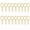 Gold, variant on Stcellnmex Antique Brass Alloy Steel Rust Resistant Shower Curtain Rings and Pin Hooks 20 Count