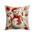 thumbnail image 2 of Christmas Printed Pillow Cover, 17.7 x 17.7 inch Faux 3D Holiday Cushion Case with Festive Pattern, Decorative Sofa Accent for Couch, Chair, Bed, Living Room, Bedroom & Winter Home Decor, 2 of 6