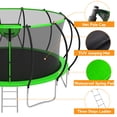 thumbnail image 3 of KOFUN Trampoline with Basketball Hoop, 1500lbs 10FT 12FT 14FT 16FT Trampoline for Adults and Kids, No Gap Design Backyard Trampoline with Enclosure Net, Ladder, Green, 3 of 8