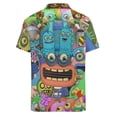 thumbnail image 4 of Game My Singing Monsters Men's Casual Button-Down Shirts Summer Short Sleeve Tee Shirt Daily Hawaiian Beach Shirt Top With Pocket, 4 of 9
