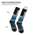 thumbnail image 2 of Lsque Blue Lipped Pit Viper And Three Pink Roses Pattern Sport Compression Socks for Men & Women 15-20 mmHg Knee High Nurse Pregnant Running Medical and Travel Athletic, 2 of 6
