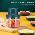thumbnail image 3 of Picadora de ajo eléctrica Mini cortadora de alimentos Prensa de picadora trituradora de ajo portátil, Procesador de alimentos inalámbrico para ajo Pimienta Chile Cebolla Apio Jengibre Carne. Afortunado Sencillez, 3 of 5