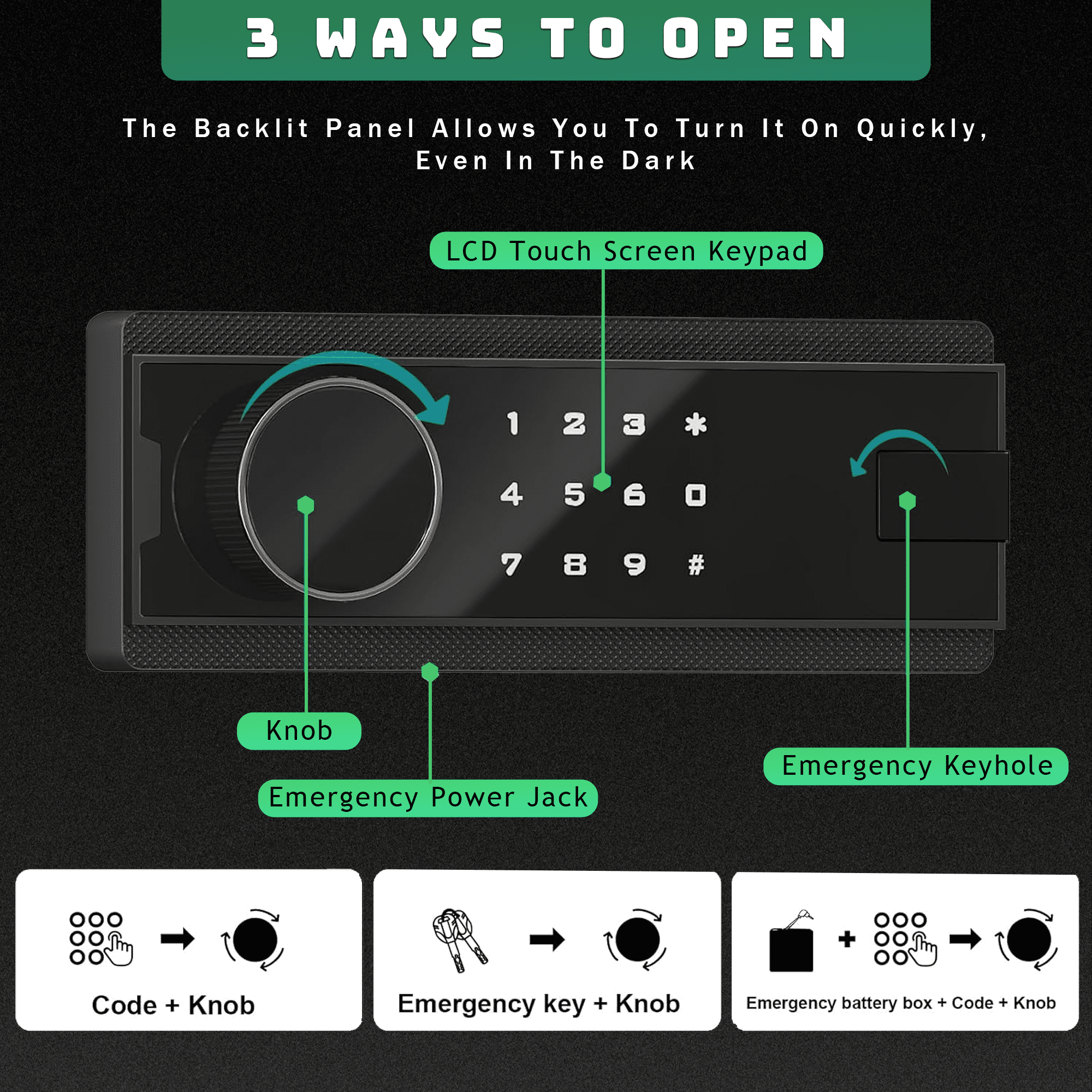 Opentiny 6.0 Cuft Large Digital Lock Home Safe Fireproof Waterproof, Anti-Theft Money Safe Box with Deposit Slot & Dual Alarm System, Backlit Keypad Security Document Safe for Home Business Office